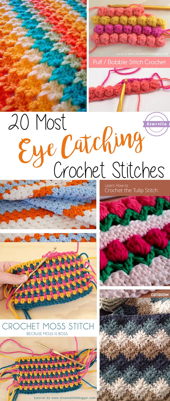 20 Most Eye-Catching Crochet Stitches • Sewrella